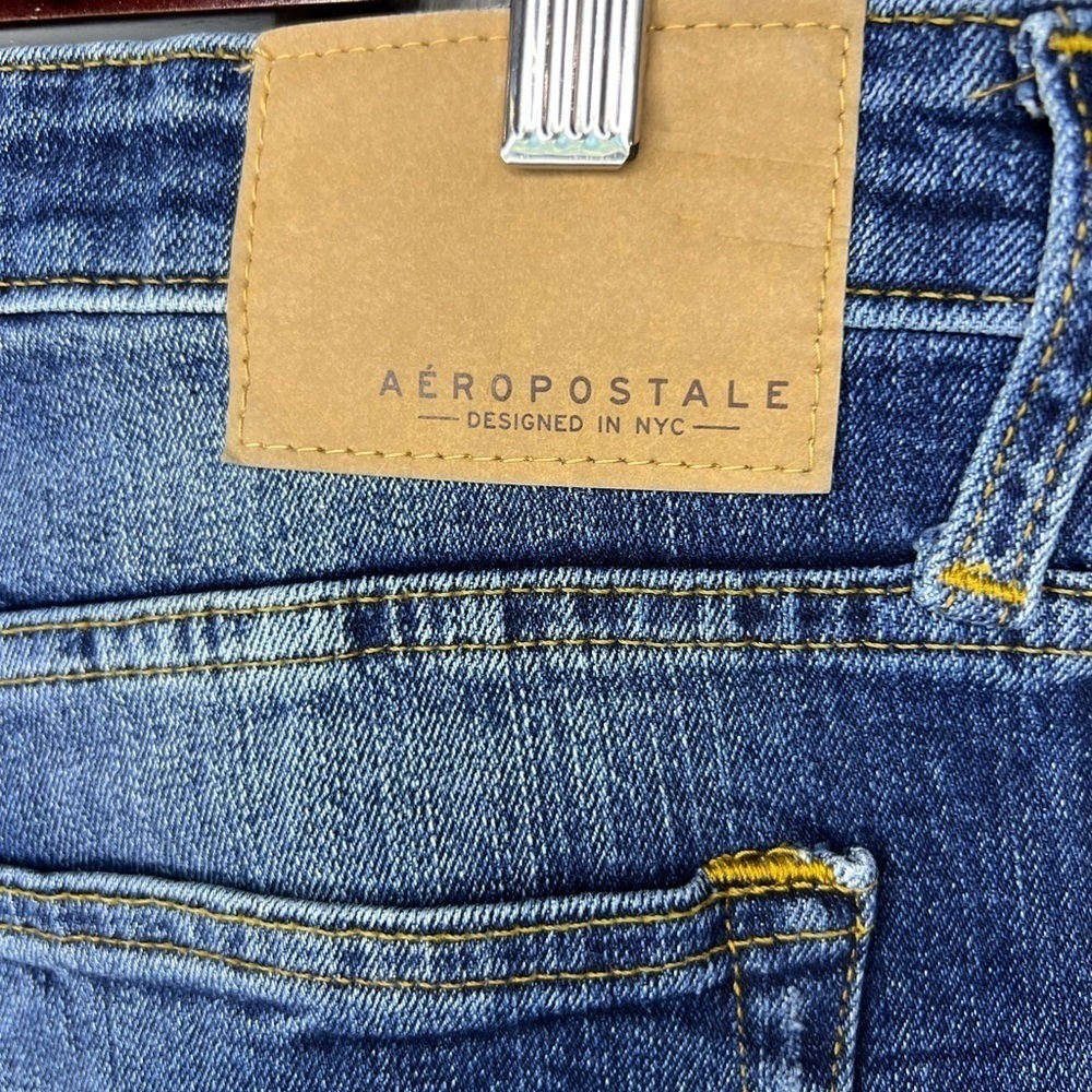 D14.19 Aeropostale Cut Off Shorts Blue Distressed 31 waist - Picture 6 of 7